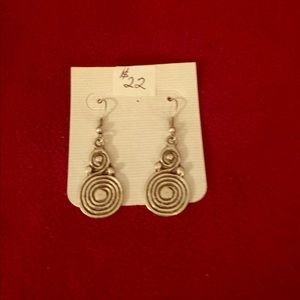 REDUCED-Small Pewter Disc Earrings-Light & stylish